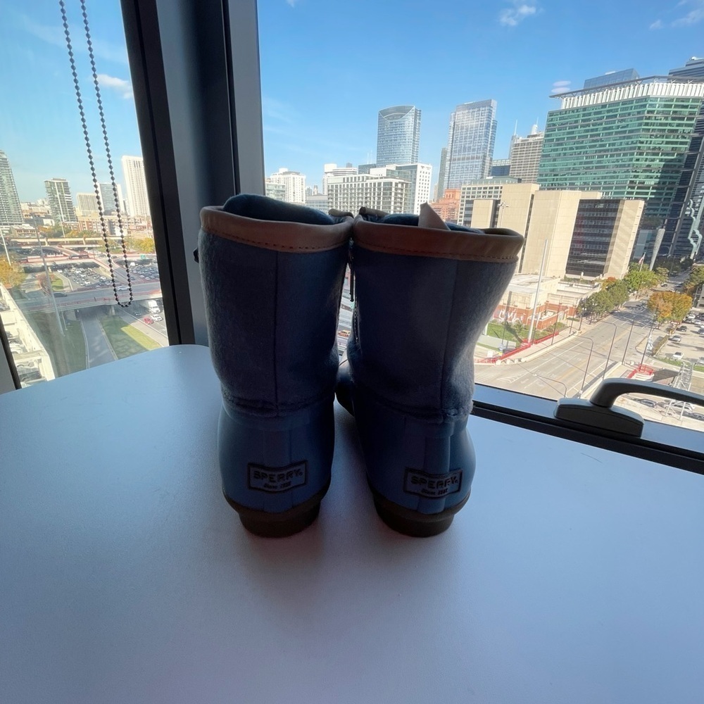 Sperry Top-Sider Saltwater Ankle Rubber Rain Snow Duck Boots Wool Lined Size 7 - Picture 6 of 6